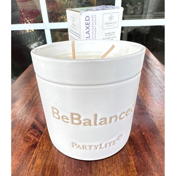 PartyLite Be Relaxed Lavender + Patchouli Jar Candle New in Box Calm Comfortable - Picture 5 of 12